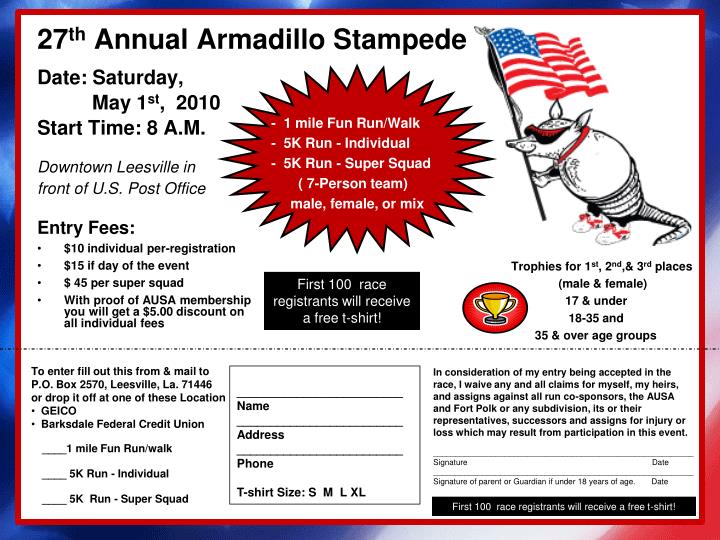 27 th annual armadillo stampede