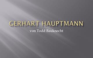 gerhart hauptmann