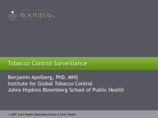 Tobacco Control Surveillance