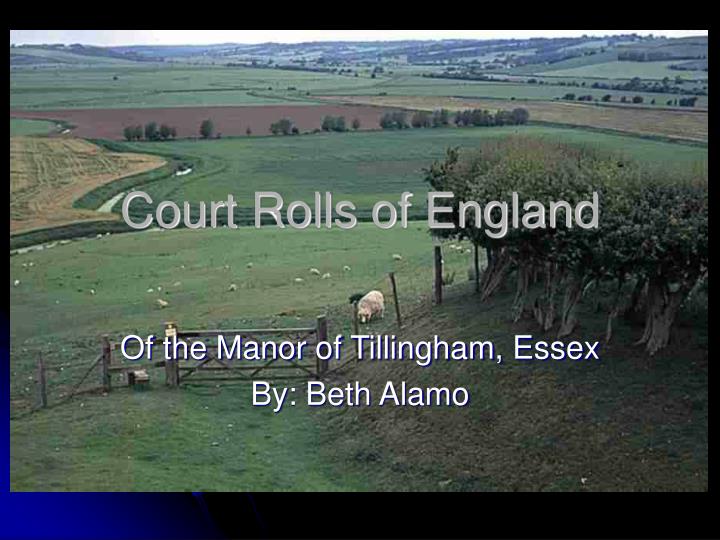 court rolls of england