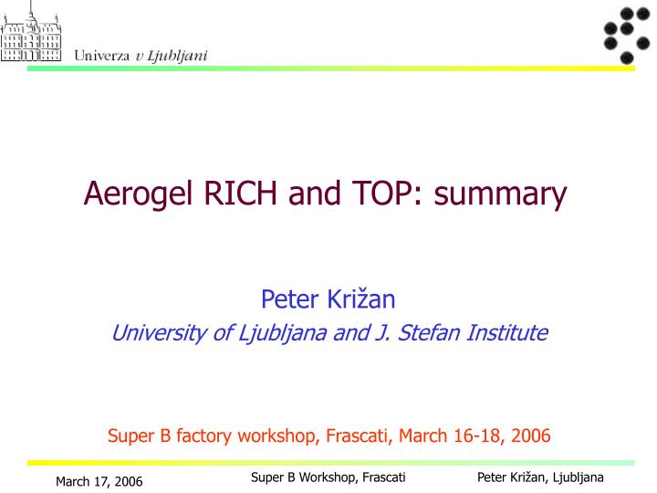 aerogel rich and top summary