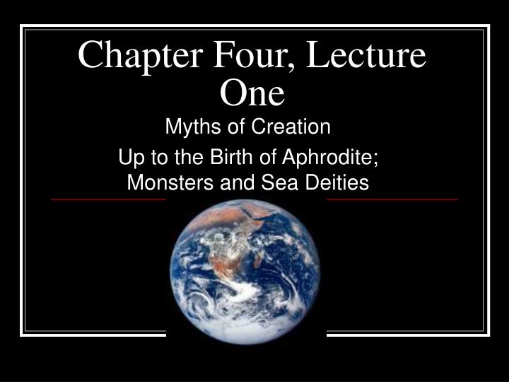 chapter four lecture one