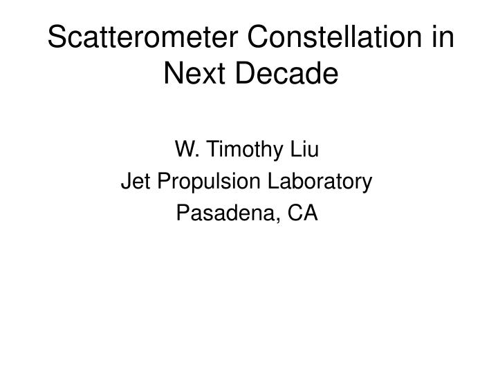 scatterometer constellation in next decade