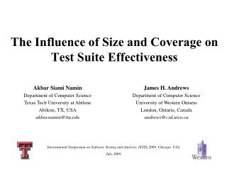 The Influence of Size and Coverage on Test Suite Effectiveness