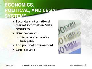 ECONOMICS, POLITICAL, AND LEGAL SYSTEMS