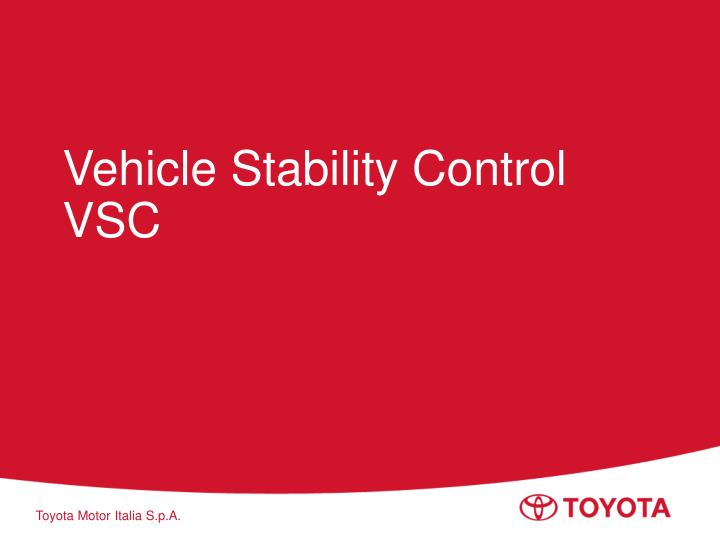 vehicle stability control vsc