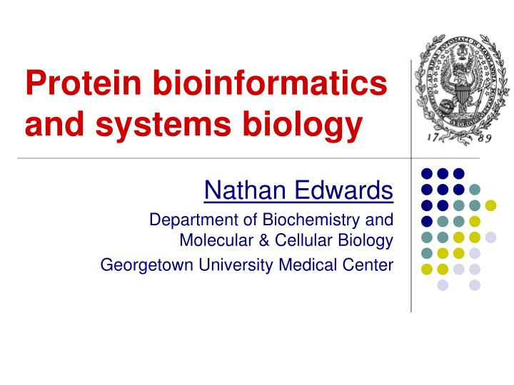protein bioinformatics and systems biology