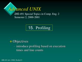 Advanced UNIX