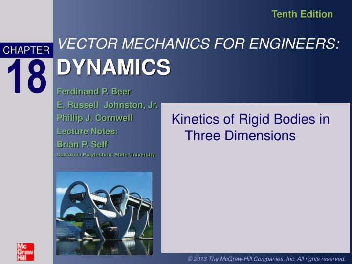 kinetics of rigid bodies in three dimensions