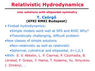 Relativistic Hydrodynamics