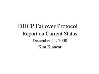 DHCP Failover Protocol