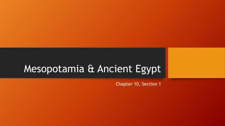 mesopotamia ancient egypt