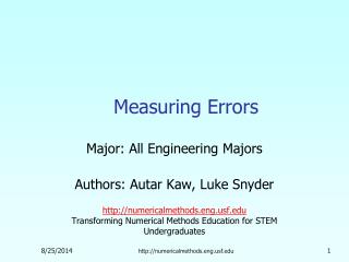 Measuring Errors