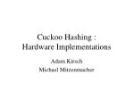 Cuckoo Hashing : Hardware Implementations