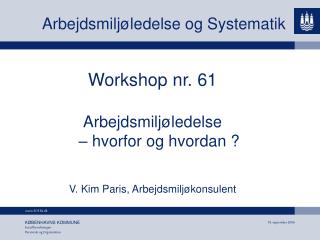 arbejdsmilj ledelse og systematik