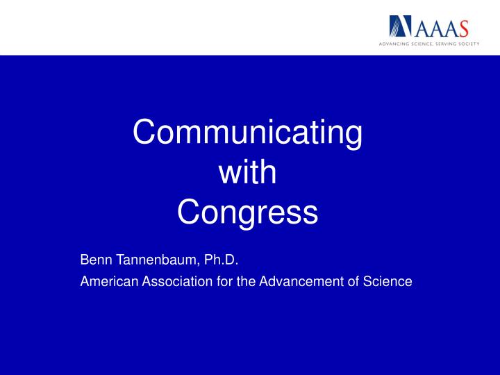 communicating with congress