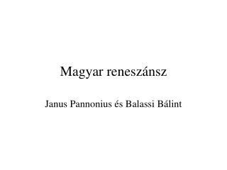 magyar renesz nsz