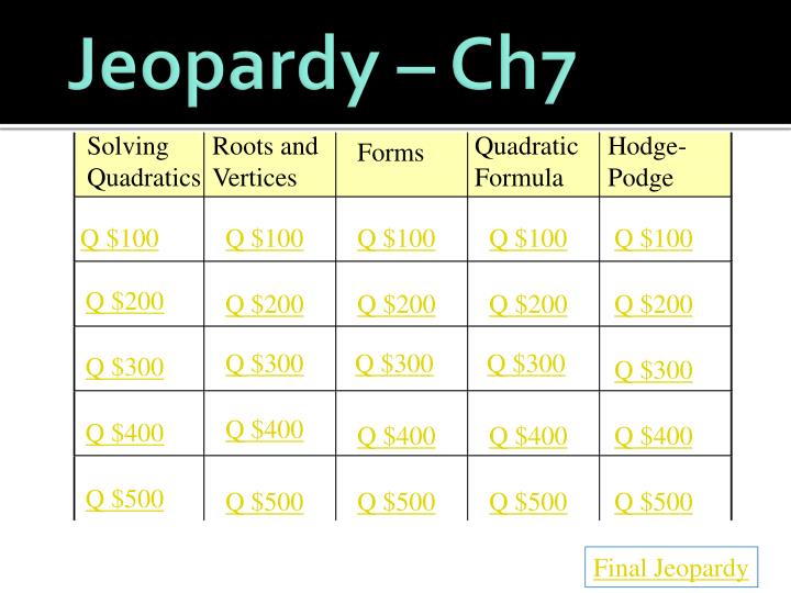 jeopardy ch7