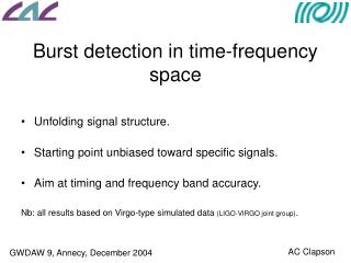 Burst detection in time-frequency space