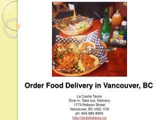 Order food delivery in Vancouver BC