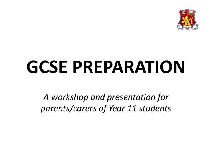 gcse preparation