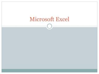 microsoft excel