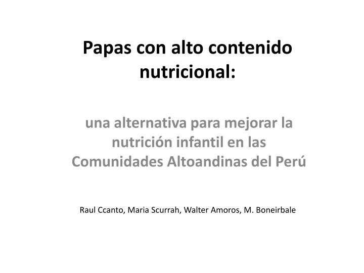 papas con alto contenido nutricional