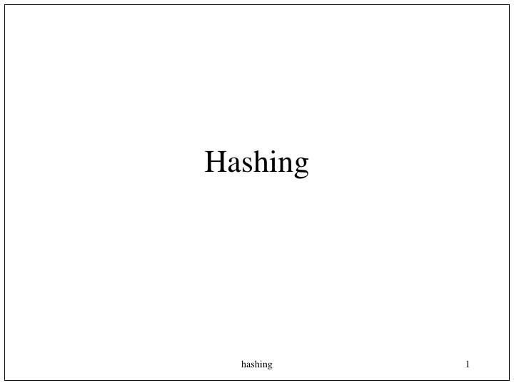 hashing
