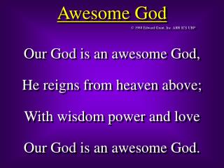 Awesome God