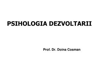 psihologia dezvoltarii