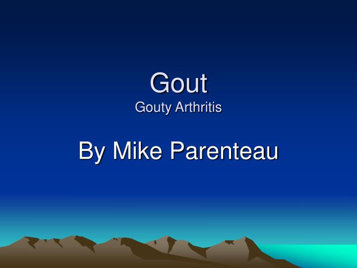 gout gouty arthritis