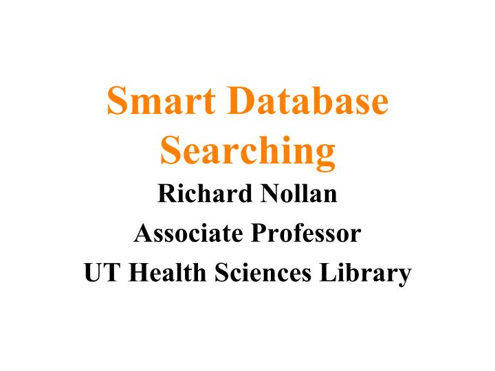 smart database searching