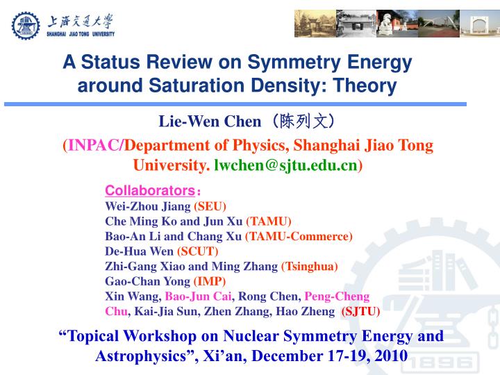 a status review on symmetry energy around saturation density theory