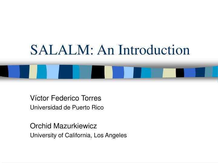 salalm an introduction