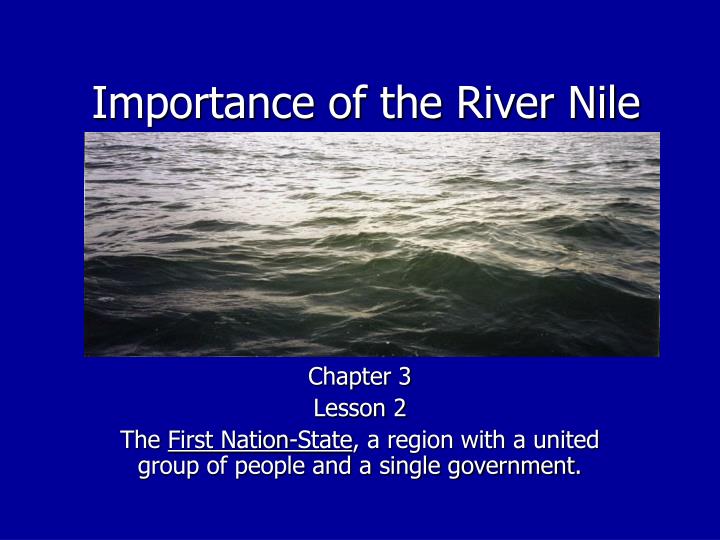 importance of the river nile
