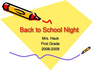 Back to School Night