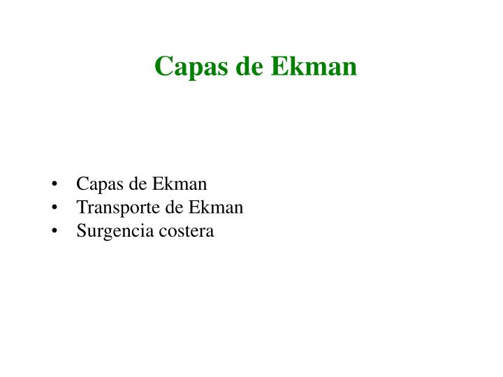 capas de ekman
