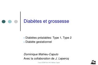 diab tes et grossesse