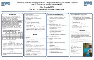 Community resilience and preparedness : City government engagement with consulates