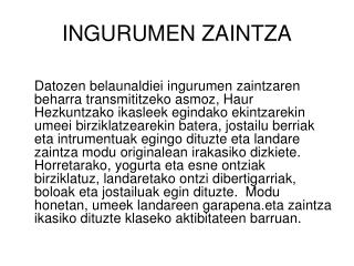ingurumen zaintza