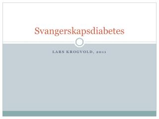 svangerskapsdiabetes