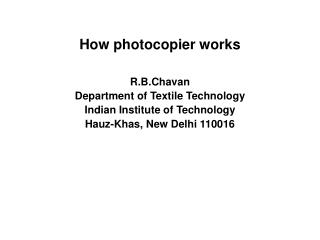 How photocopier works
