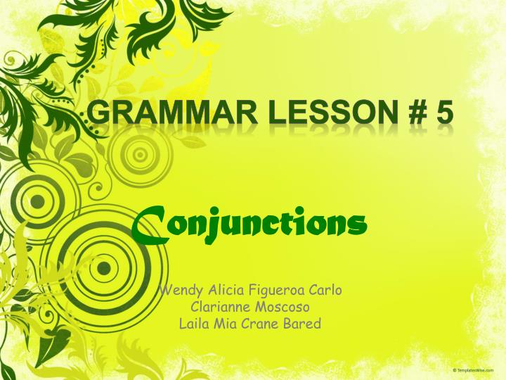 grammar lesson 5