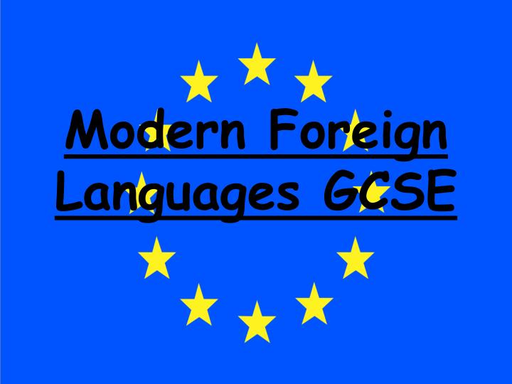 modern foreign languages gcse