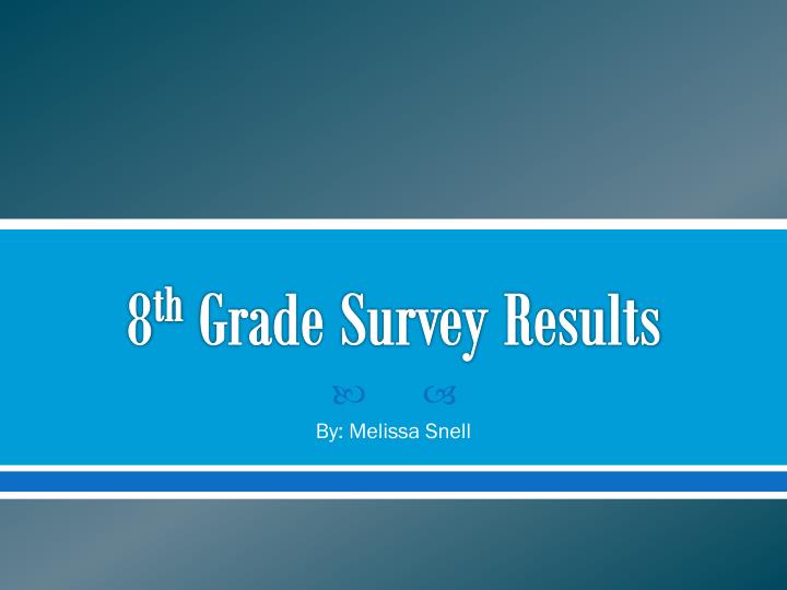 8 th grade survey results
