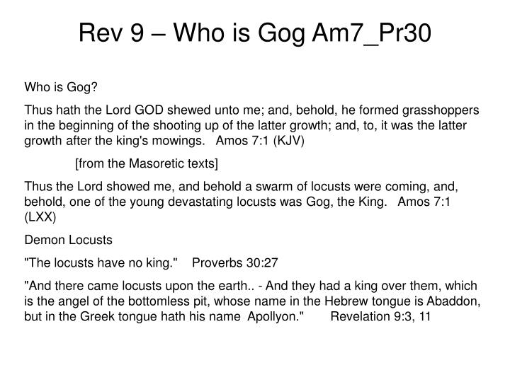 rev 9 who is gog am7 pr30