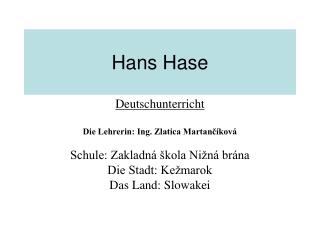 hans hase