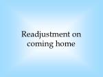 Readjustment on coming home - slide 1