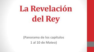 la revelaci n del rey