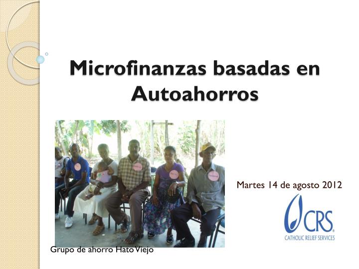 microfinanzas basadas en autoahorros